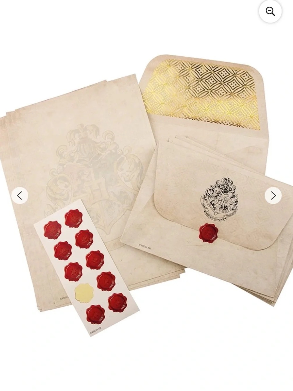 Harry Potter Hogwarts Letter Writing Set Stationery Kit Paper Envelopes Stickers